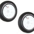 2-Pack Trailer Wheel & Tire 480-12 4.80-12 4.80x12x22 LRC 5 Hole White Spoke P389