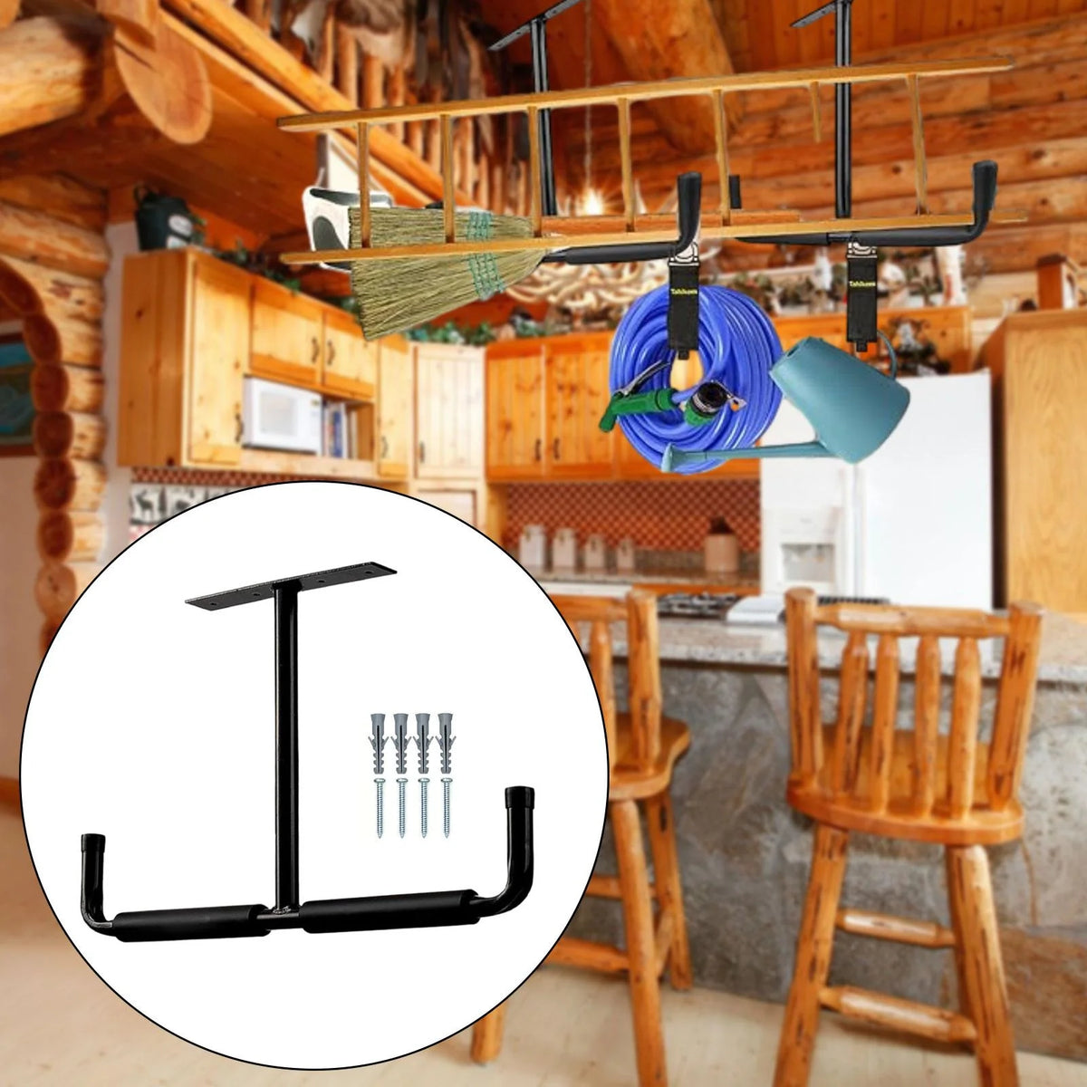 Overhead Garage Storage Hook Ceiling Mounted Metal Utility Hanger Z306
