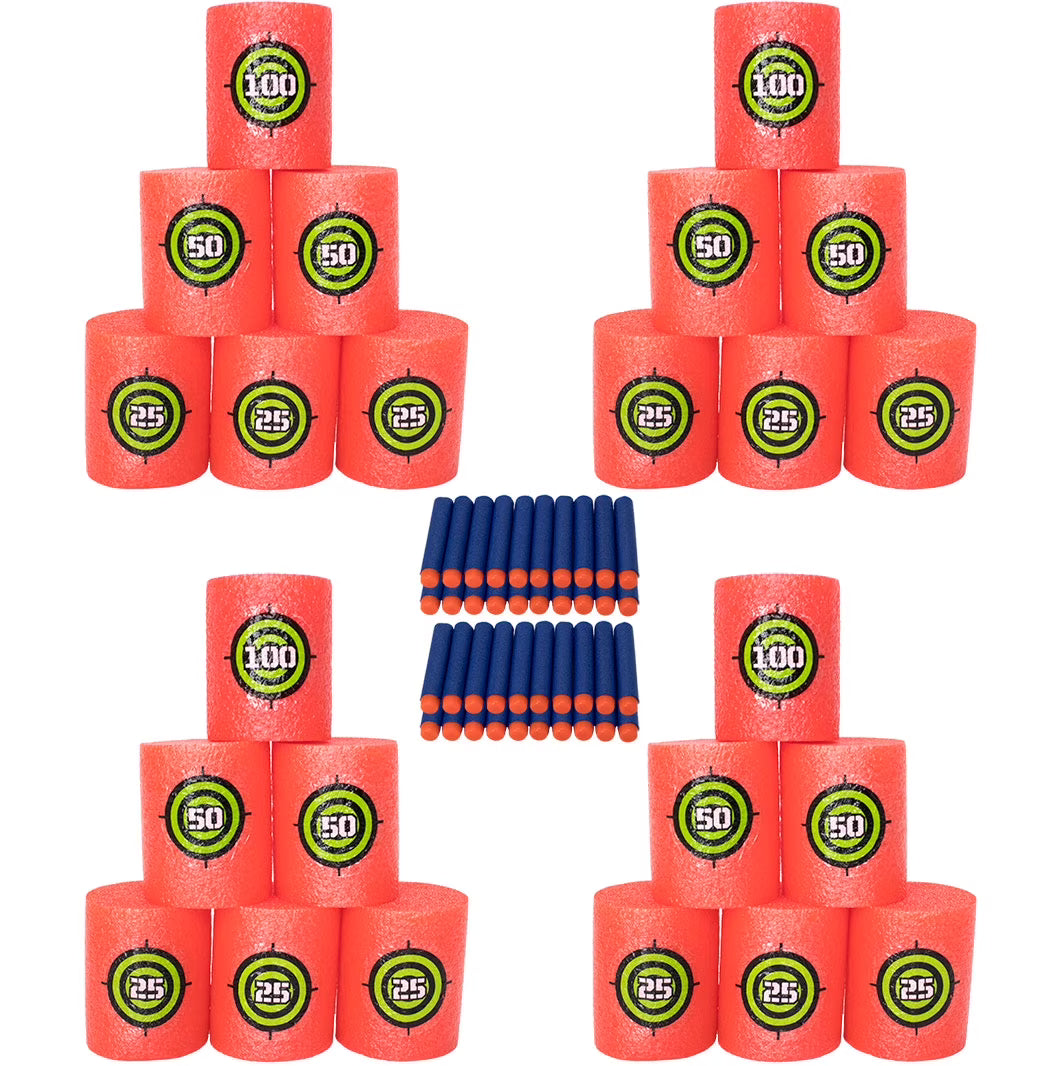 64pc Soft Foam Targets and 40 Soft Darts N20262