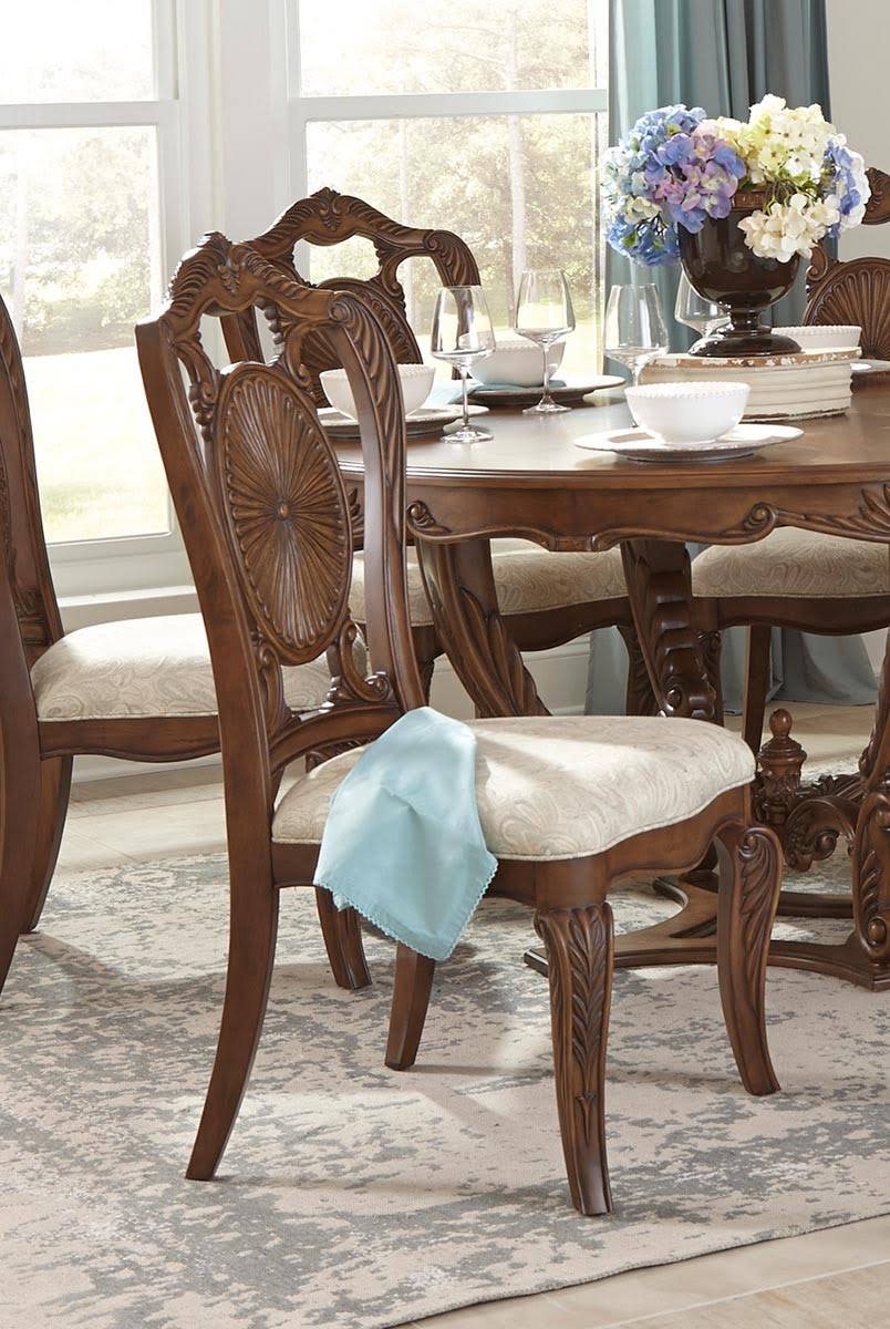 Pecan Side Chair Set of 2 L341