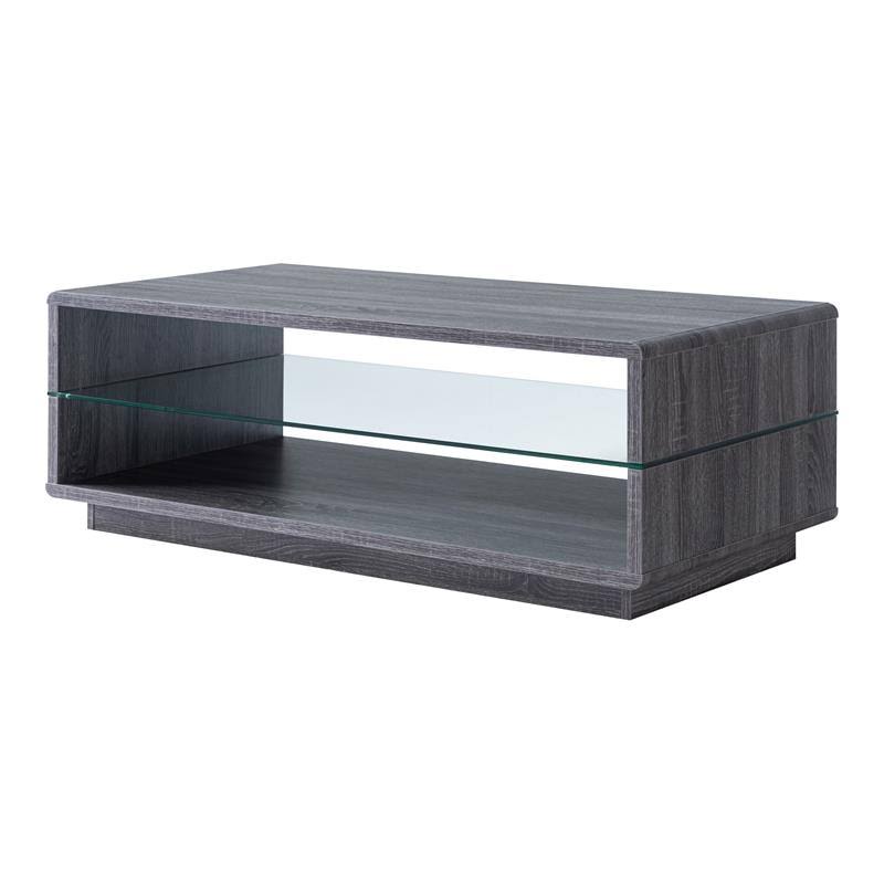 3-Piece Wood Coffee Table Set in Distressed Gray Y92102