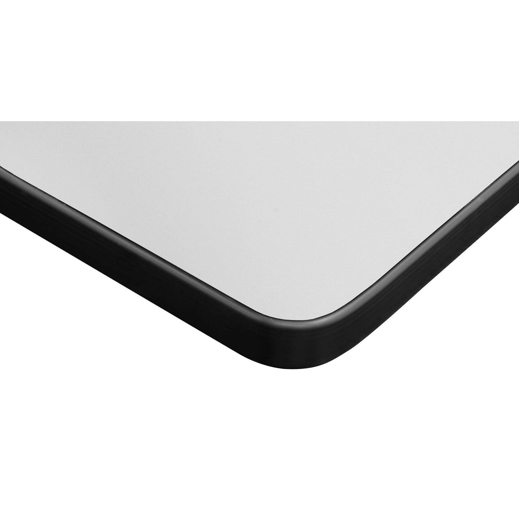 Mahogany Black Square Mobile Breakroom Table O907077