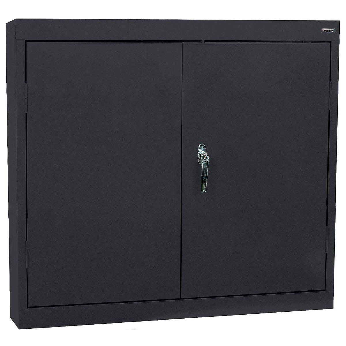 Solid Door Wall Cabinet Black T937969