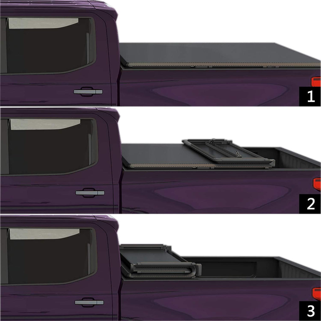 Soft Tri Fold Truck Bed Tonneau Cover for Jeep Gladiator JT Pickup R1524