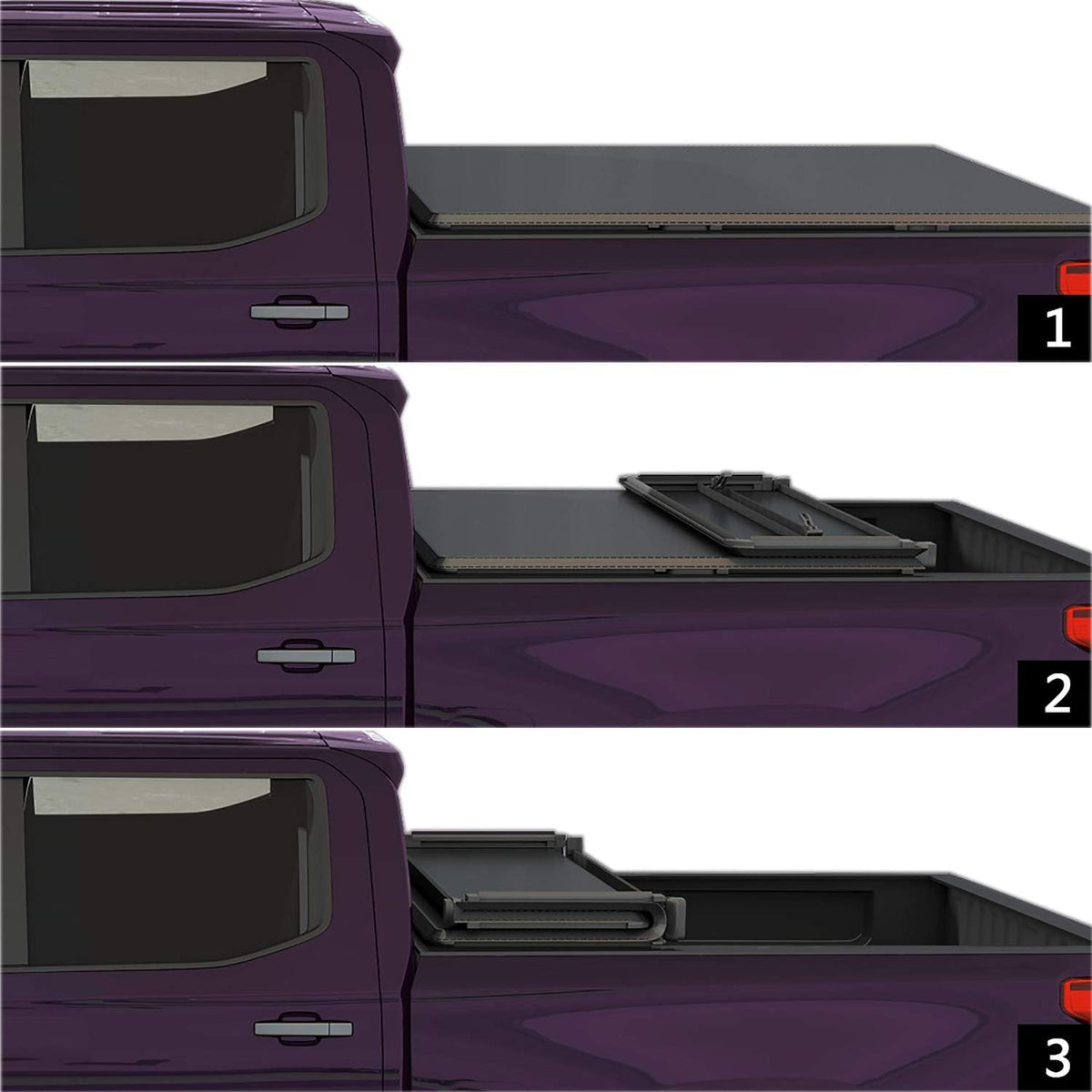 Soft Tri Fold Truck Bed Tonneau Cover for Jeep Gladiator JT Pickup R1524