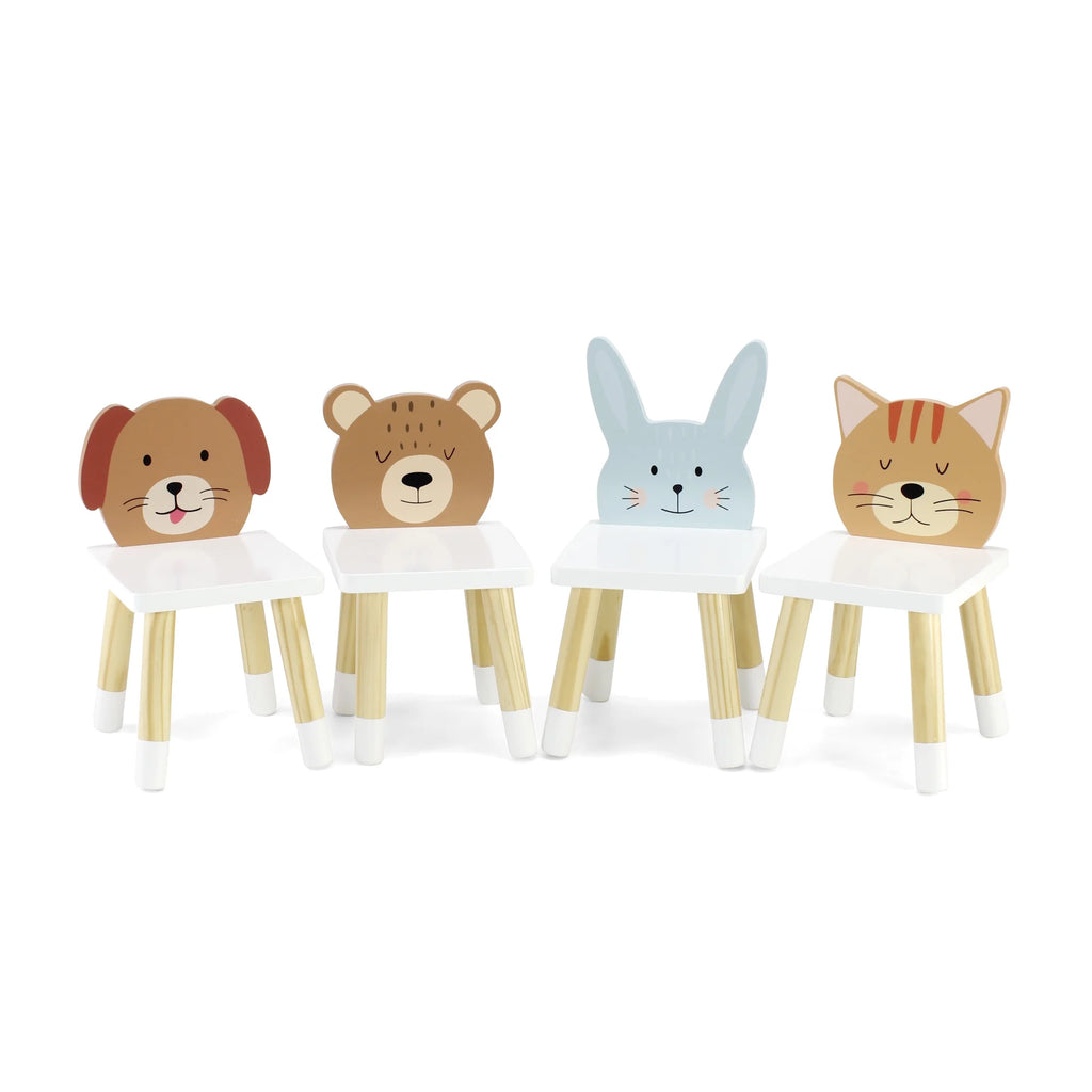 18 Inch Doll Wooden Kitchen Table and 4 Chair Dining Set E901