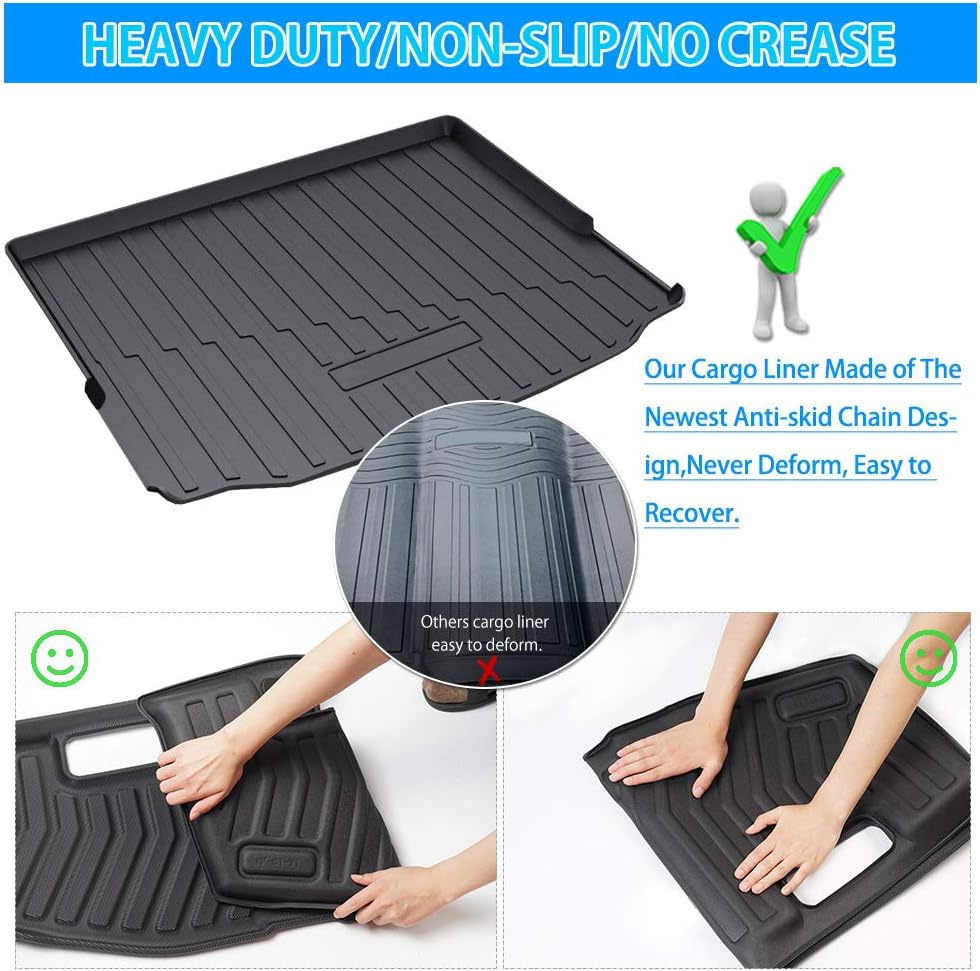 Trunk Mat for BMW G01 X3 2018-2022 All Weather TPO Rear Cargo Liner Pack of 2 F7819