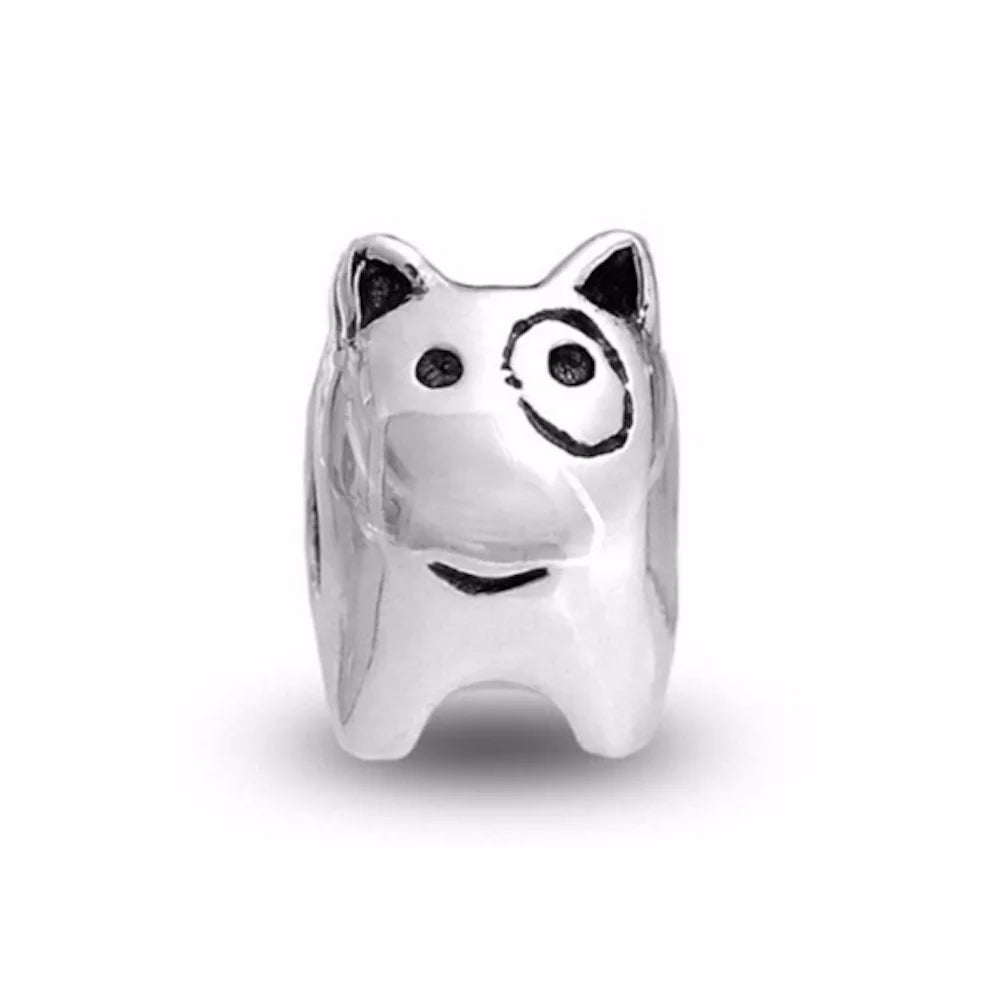 Sterling Silver Dog Charm Bead Y2672