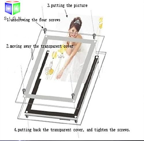 Acrylic Crystal LED Photo Frame Light Box with Wall Mounted T72030