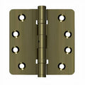 4x22 x 4x22 x 1/4x22 Radius Hinges, Solid Brass Antique Brass P683514