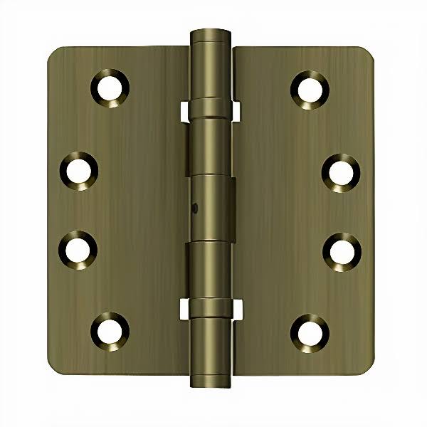 4x22 x 4x22 x 1/4x22 Radius Hinges, Solid Brass Antique Brass P683514