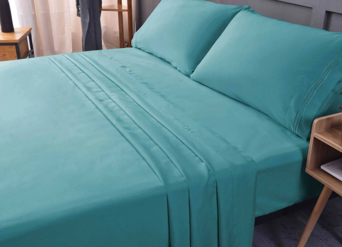 Teal Bamboo Sheet Set, 1800 Thread Count B9641