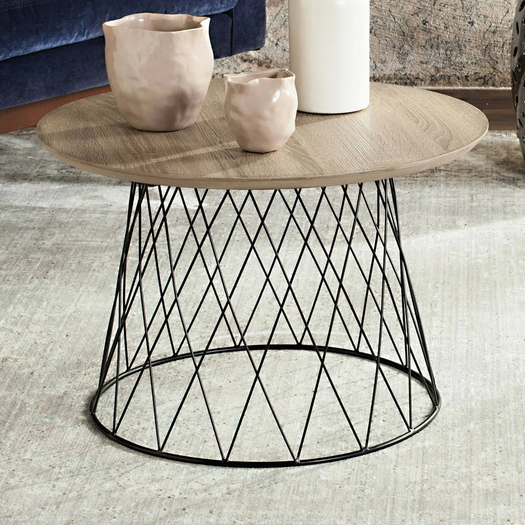 Light Grey Wood End Table F6175