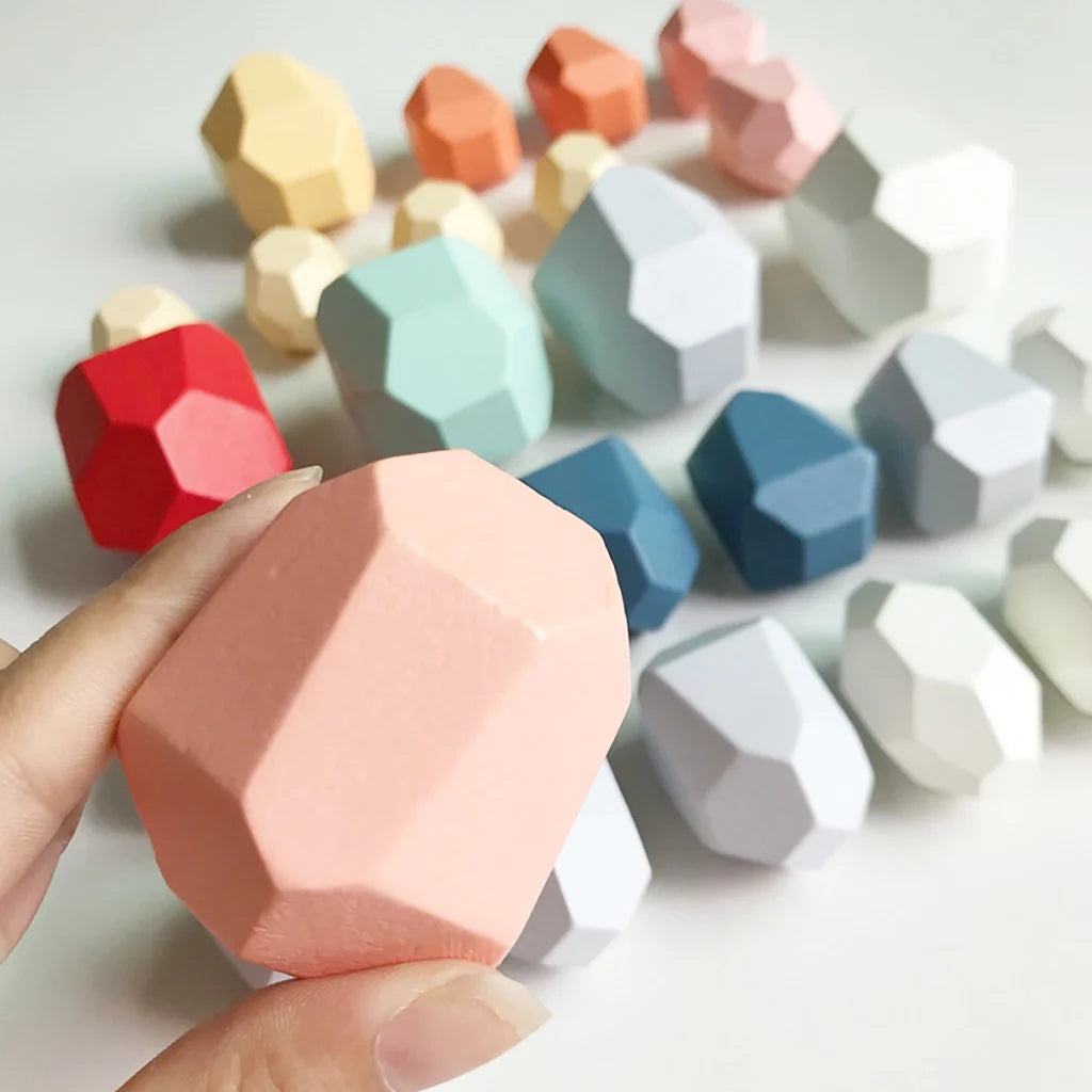 Wooden Stone Building Block Toy Stacking Game S3527