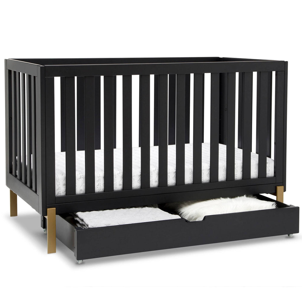 Midnight 4-in-1 Convertible Crib with Roll-Out Storage I290143