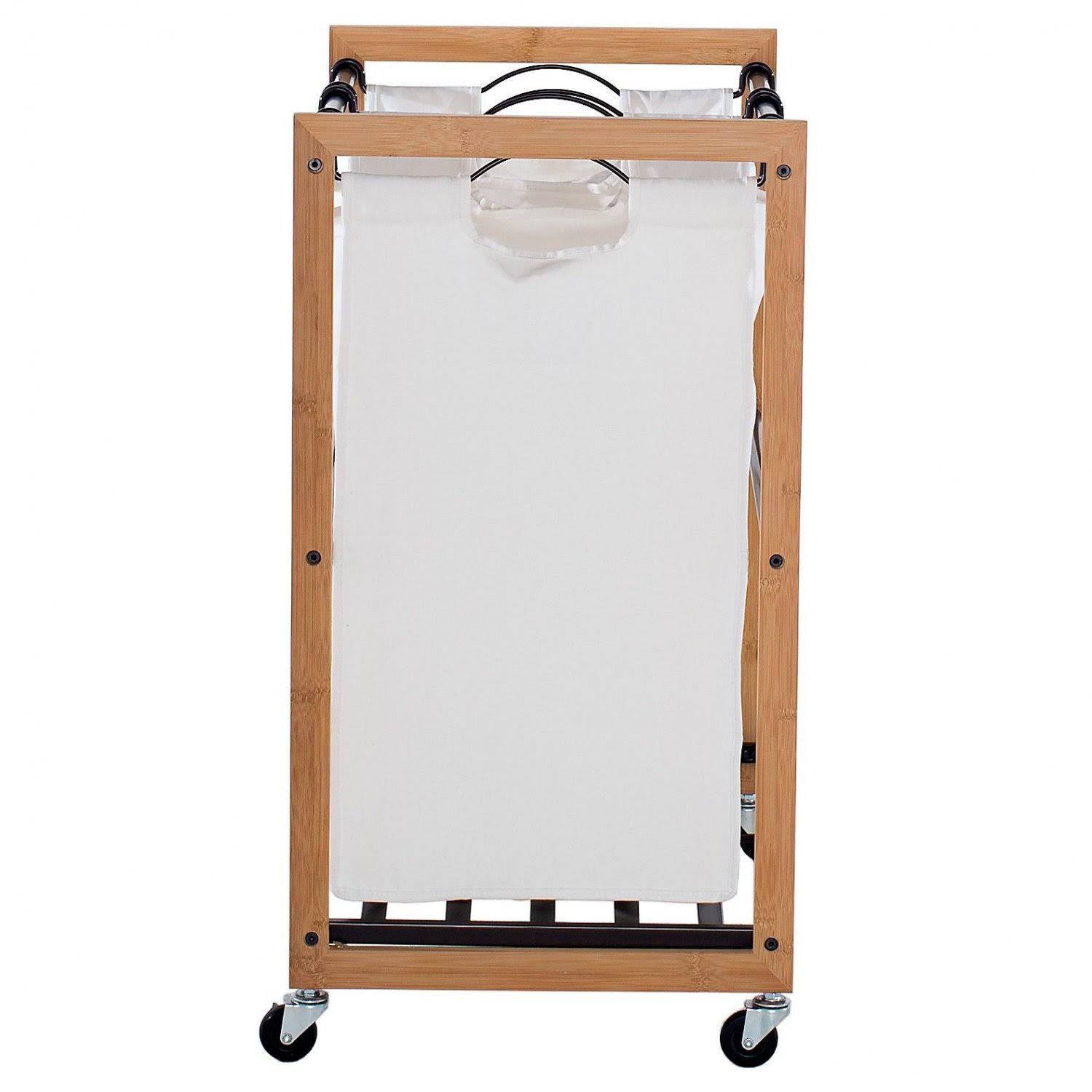 Bamboo Laundry Cart with 3 Bags J934455