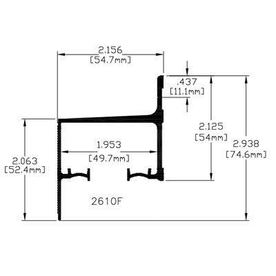 Wall Mount Sliding Door Hardware 48x22 D283