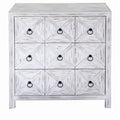 White Three Drawer Wood Cabinet V925