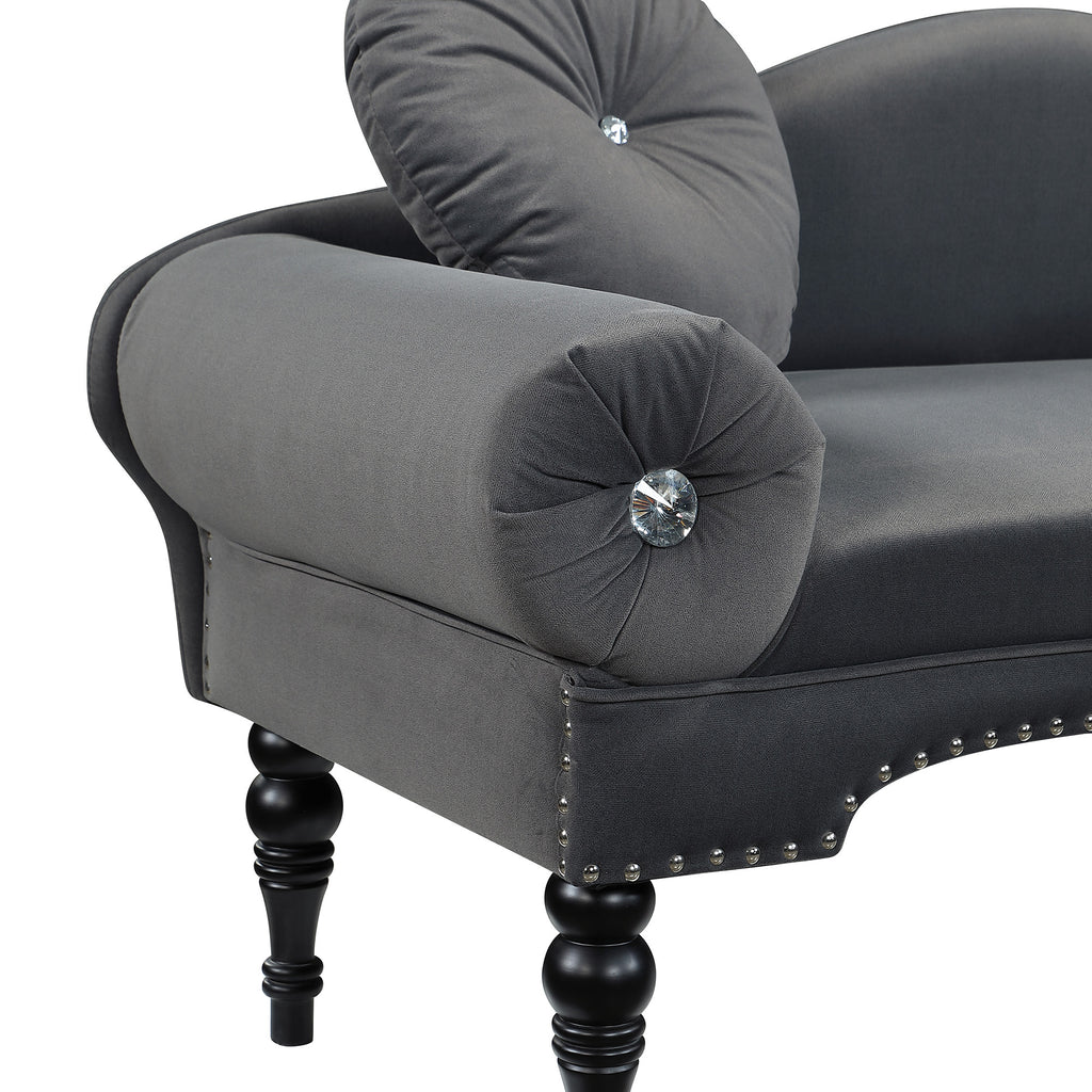 Velvet Loveseat Sofa with Nail Head Trimming M20297
