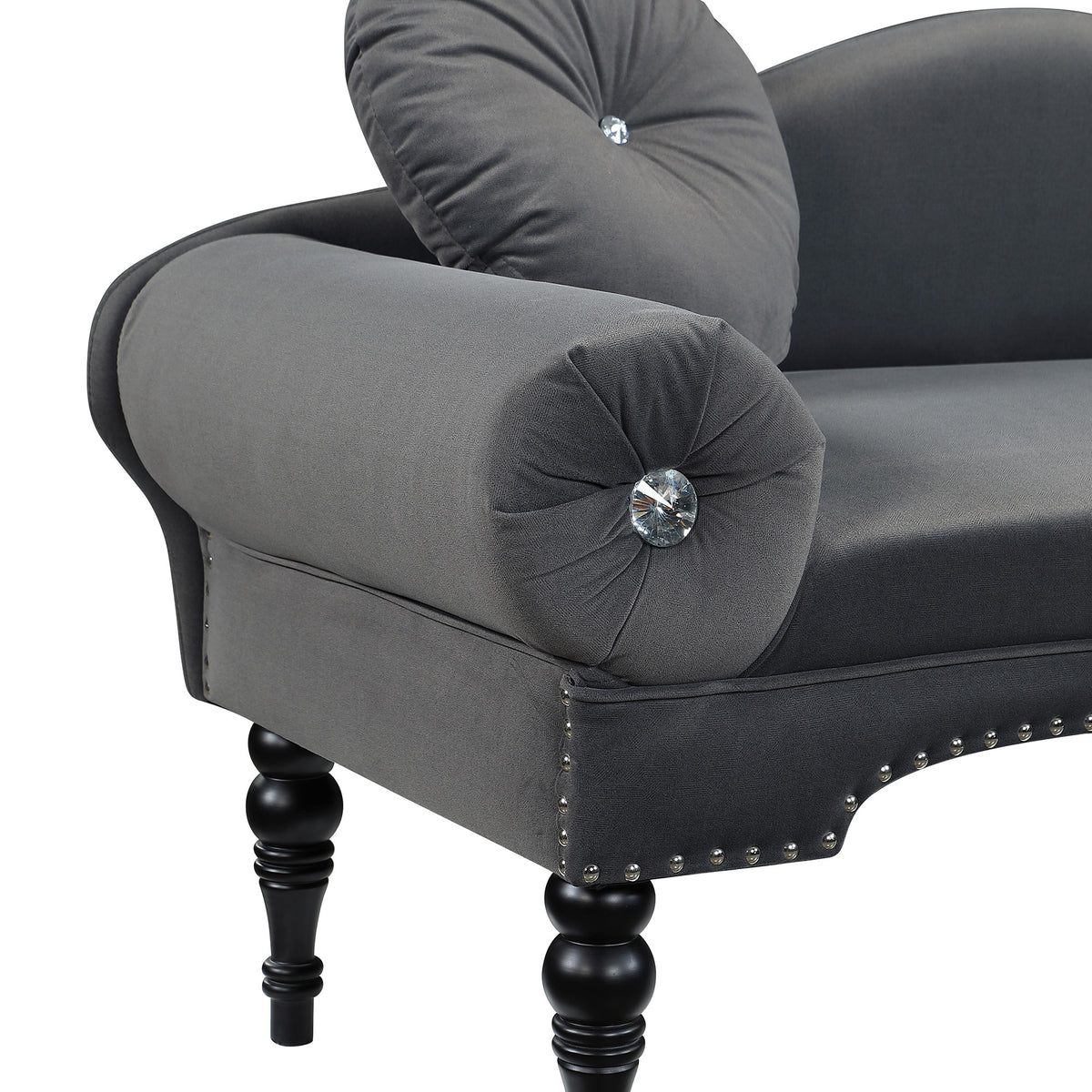 Velvet Loveseat Sofa with Nail Head Trimming M20297