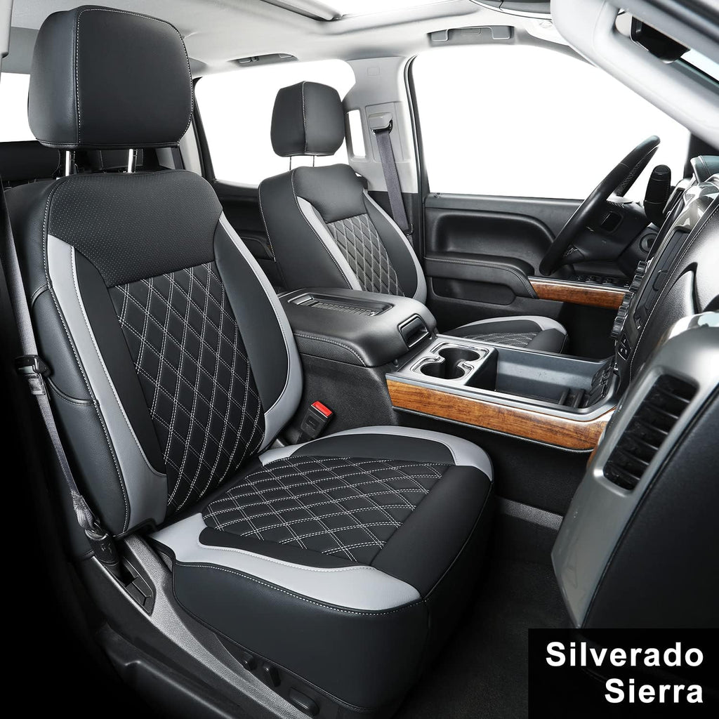 Faux Leather Seat Covers Black&Red O742033