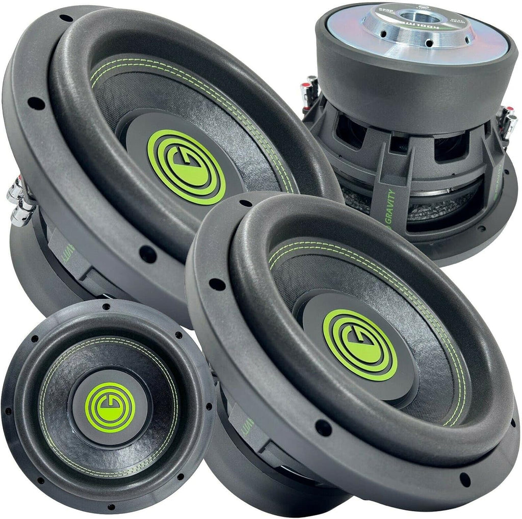 2X Gravity 10 Inch 2000 Watt Car Audio Subwoofer Pair 4 Ohm DVC H218