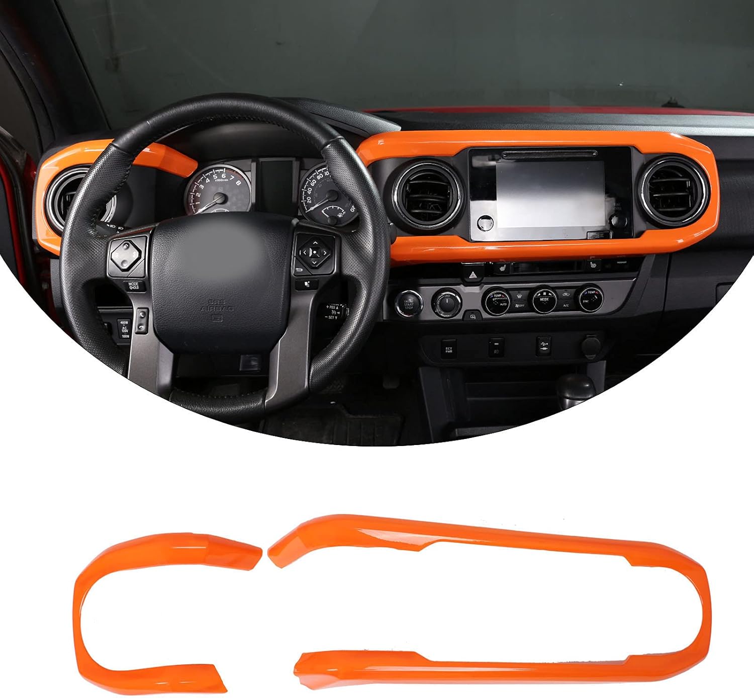 Car ABS Dashboard Panel Cover Trim Stickers (red) S995