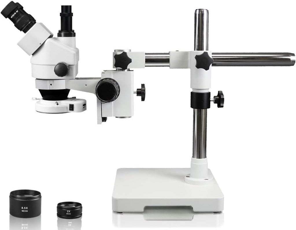 Binocular Trinocular Zoom Stereo Microscope with 10x WF Eyepiece, 3.5X—90x Magnification A416575