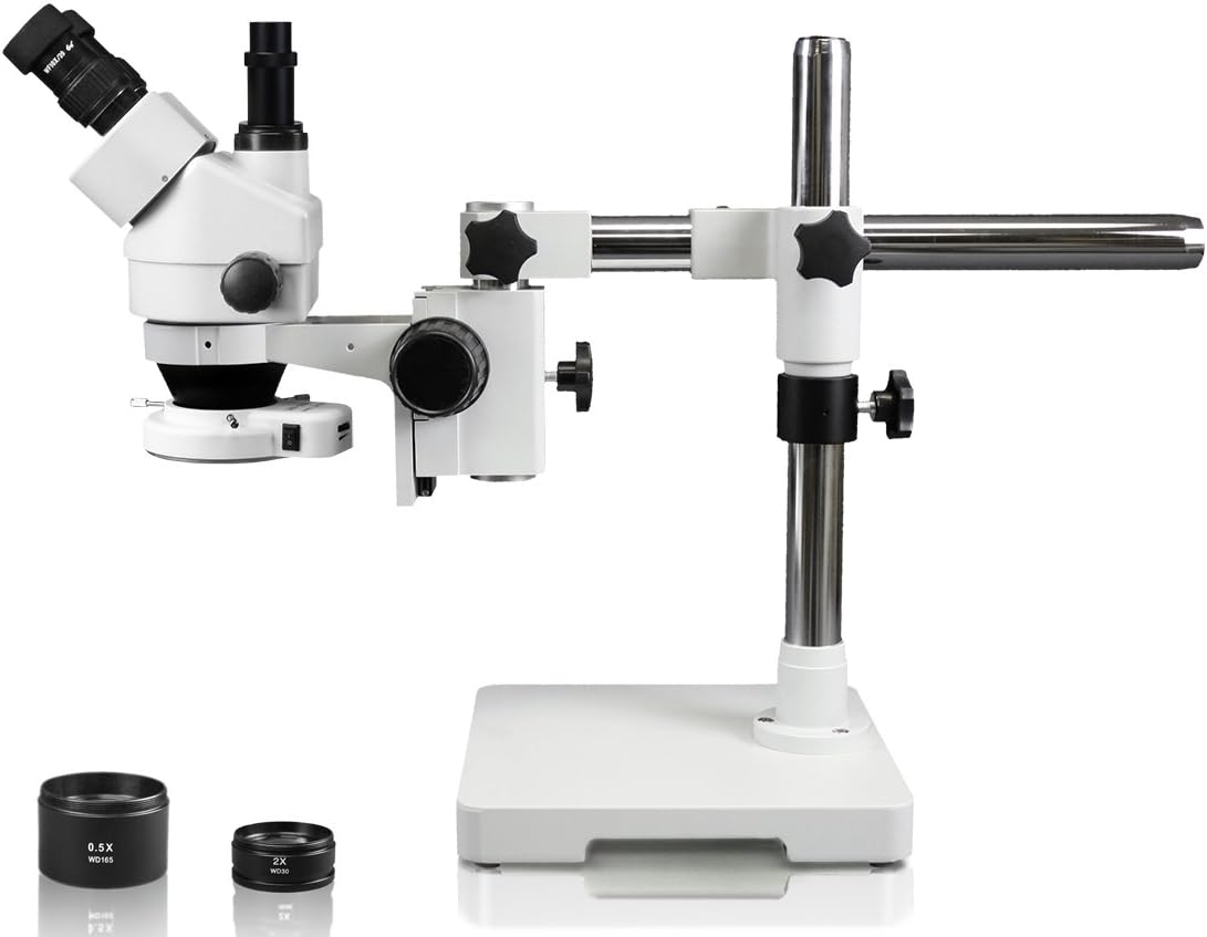 Binocular Trinocular Zoom Stereo Microscope with 10x WF Eyepiece, 3.5X—90x Magnification A416575