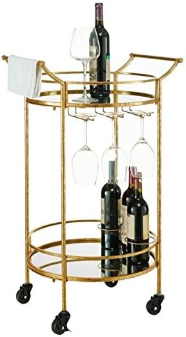 Gold Metal Bar Cart Q546