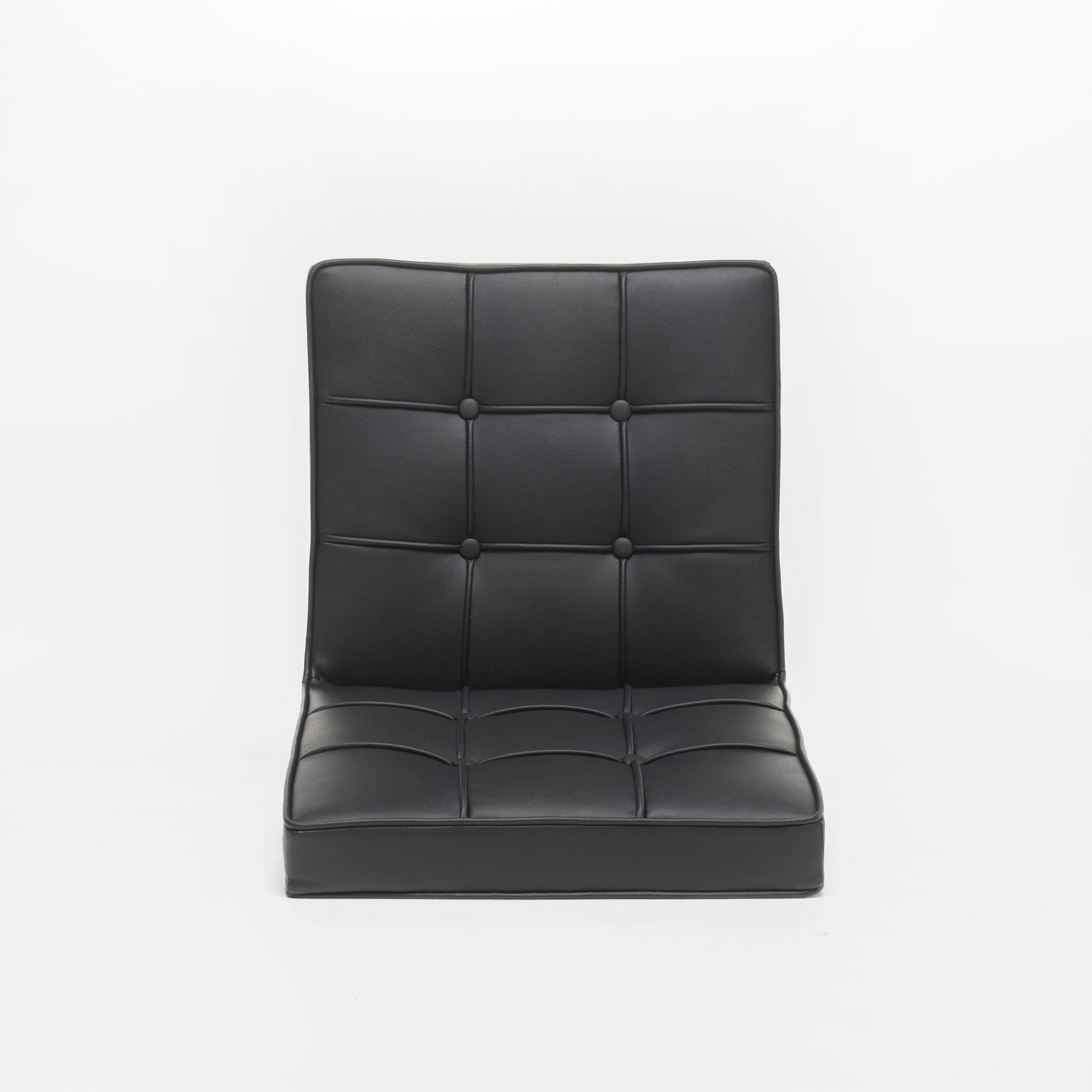 Black Bonded Leather Dining Chairs, Set of 2 O4527