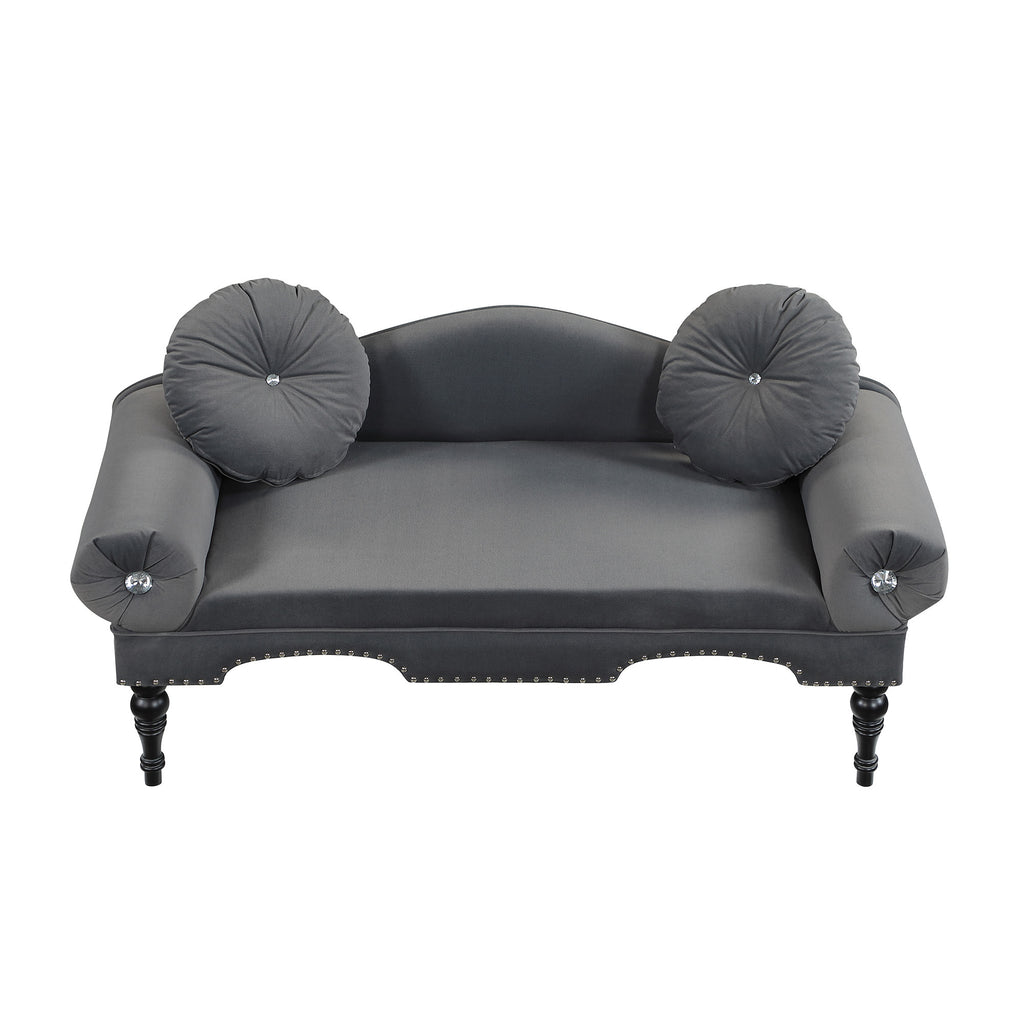 Velvet Loveseat Sofa with Nail Head Trimming M20297