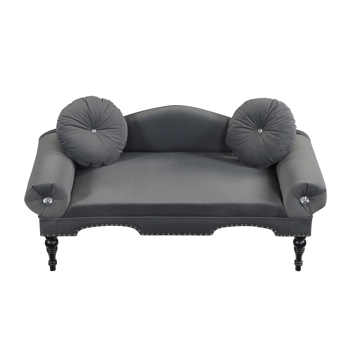 Velvet Loveseat Sofa with Nail Head Trimming M20297