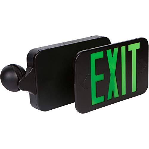 Micro Combo LED Exit Emergency Light Black Housing F361
