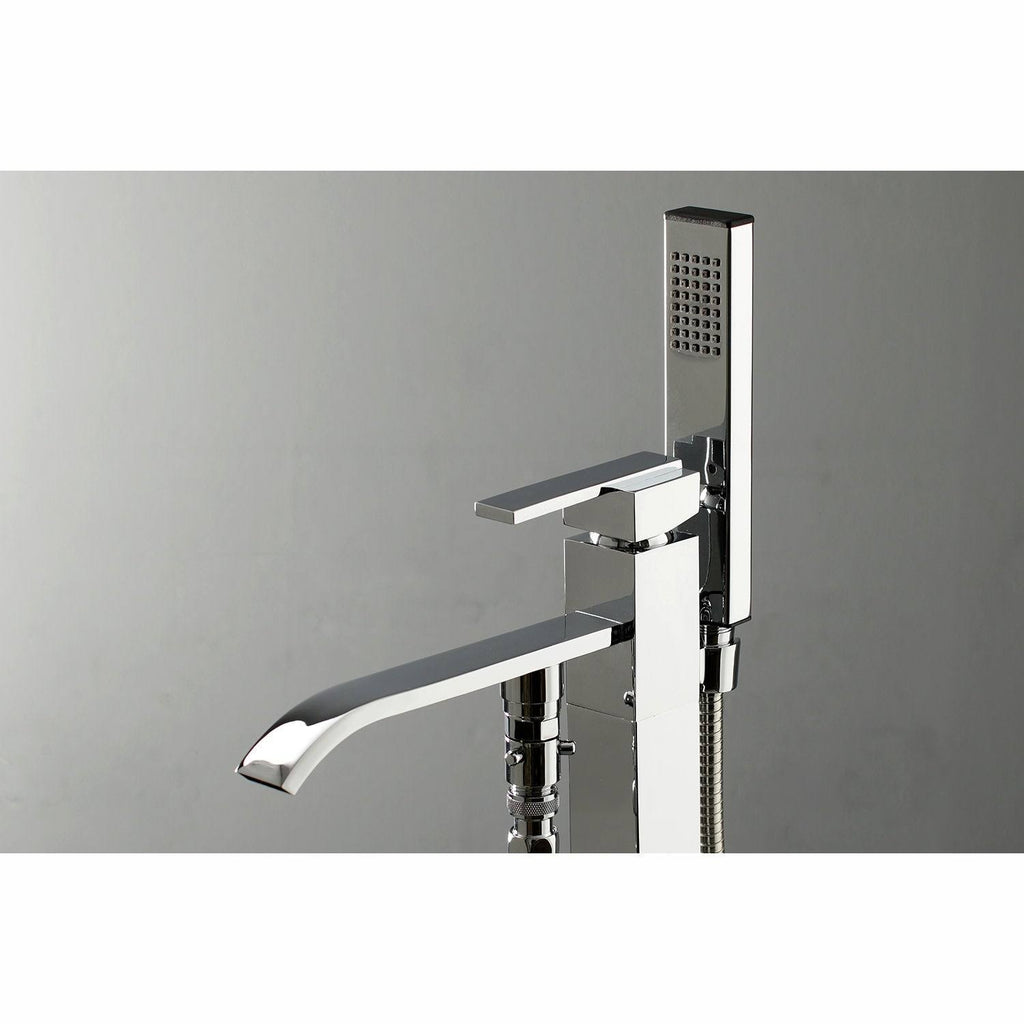 Brushed Brass Freestanding Tub Faucet with Hand Shower Z2692