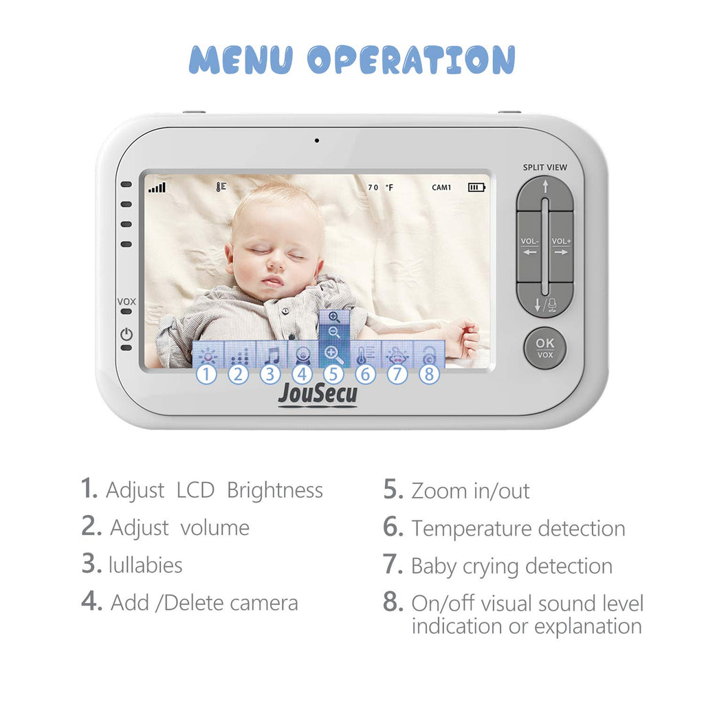 4.3 Inches LCD Video Baby Monitor with Night Vision V323435