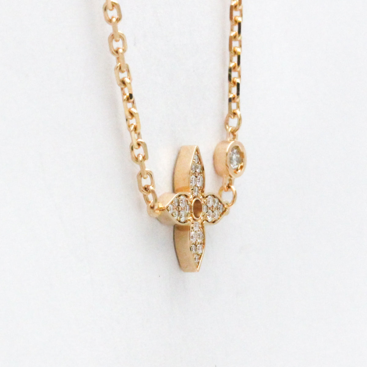 Pink Gold 18K Diamond Pendant Necklace K149568