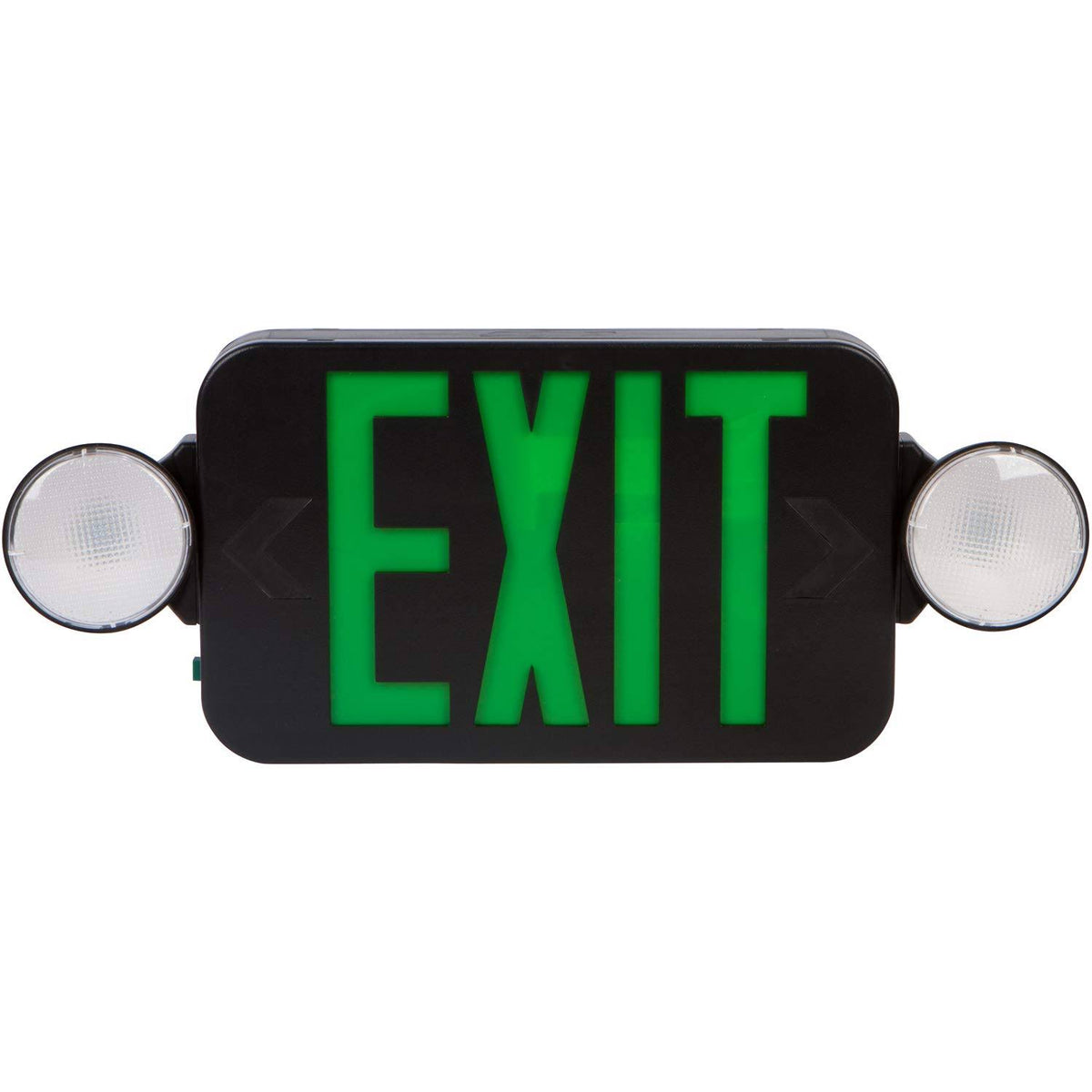 Micro Combo LED Exit Emergency Light Black Housing F361