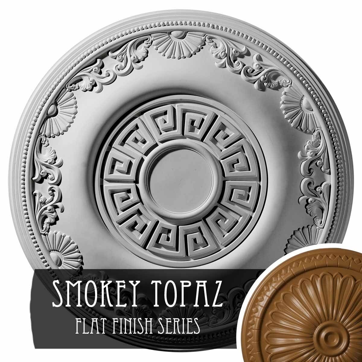 Smokey Topaz Hand-Painted Ceiling Medallion A6712