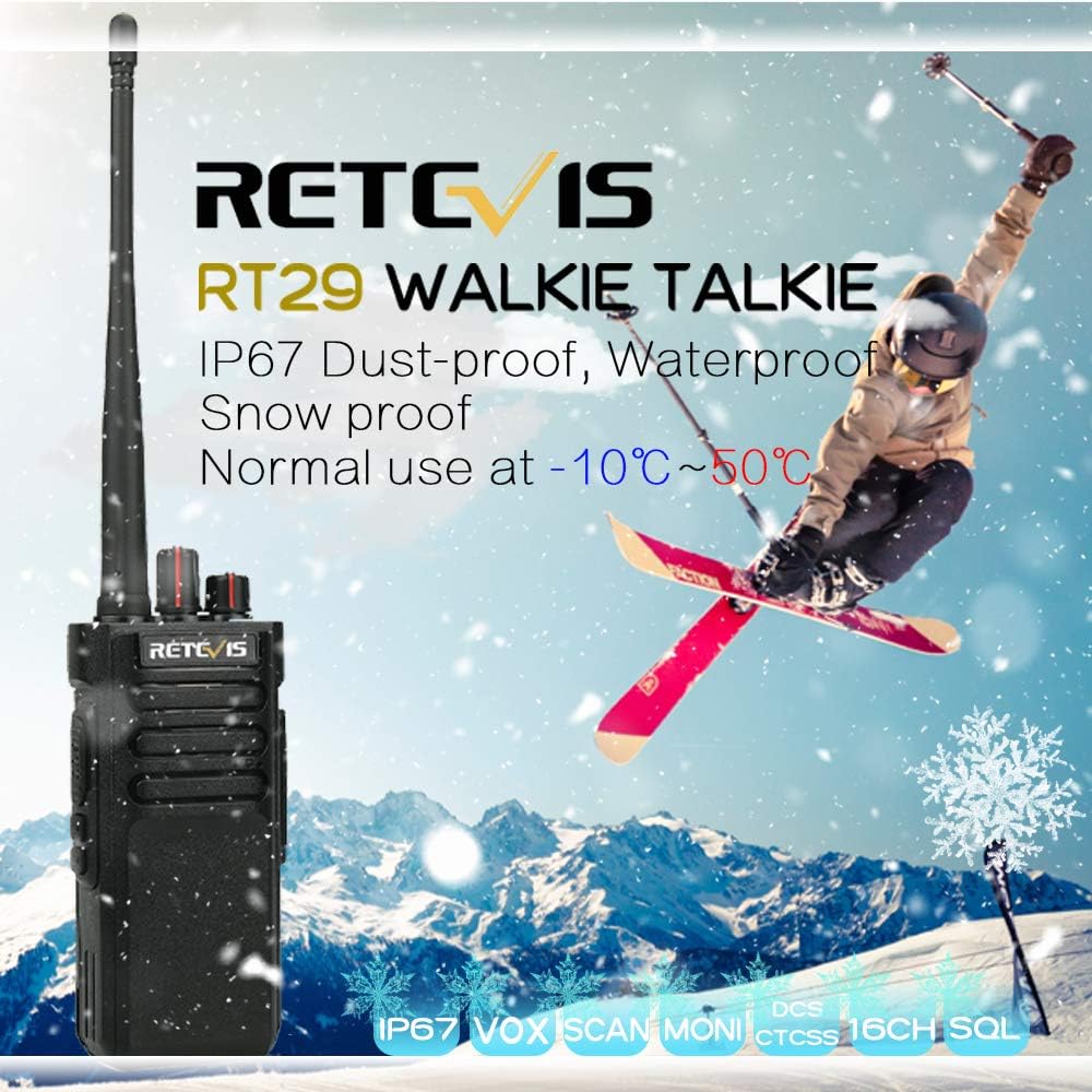 5 Pack Waterproof Two Way Radios V9710