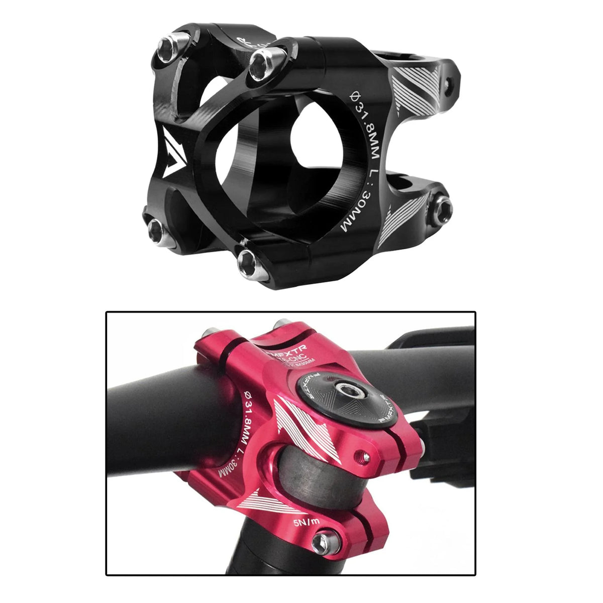 31.8mm 28.6mm 1-1/8 Riser Stem Replacement Handle Bar Bridge black R11976