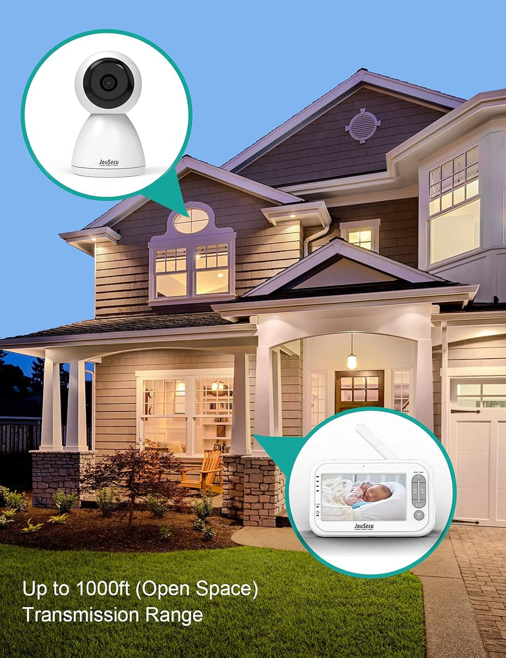 4.3 Inches LCD Video Baby Monitor with Night Vision V323435