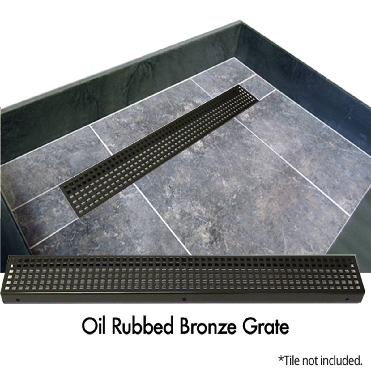 Double Threshold Shower Base with Tile Redi Drain Location: Left A416