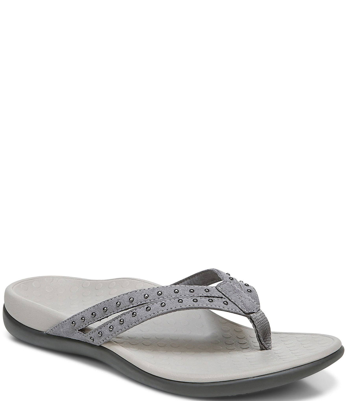 Slate Grey Toe Post Sandal U446622