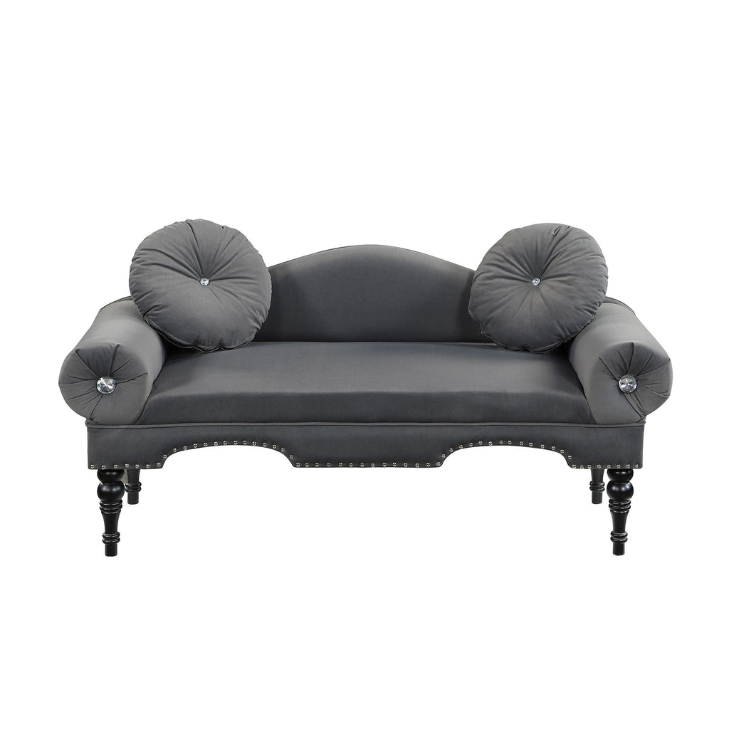 Velvet Loveseat Sofa with Nail Head Trimming M20297