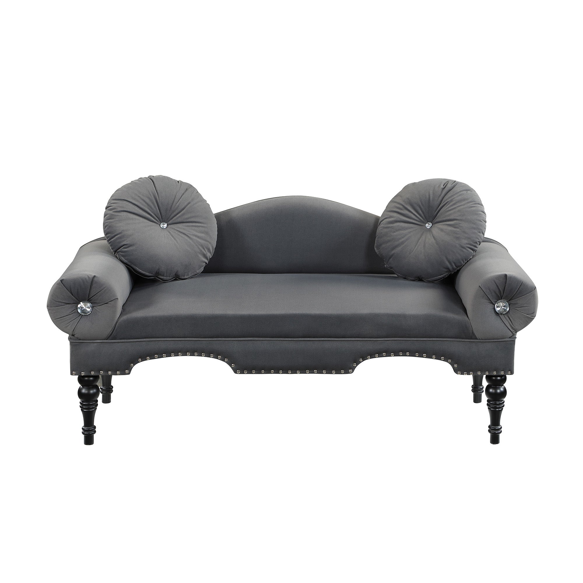 Velvet Loveseat Sofa with Nail Head Trimming M20297