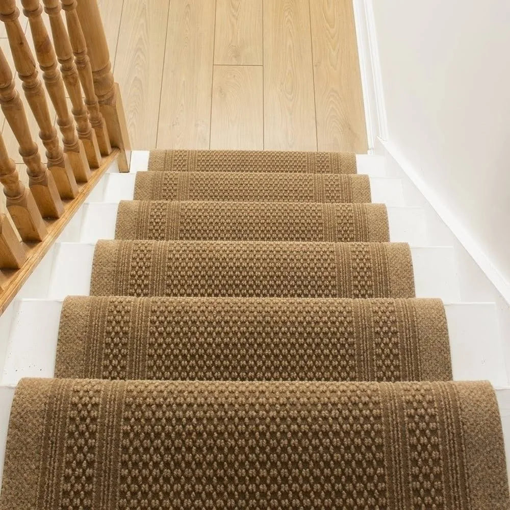 Aztec Beige Stair Carpet Runner 34 foot M5960