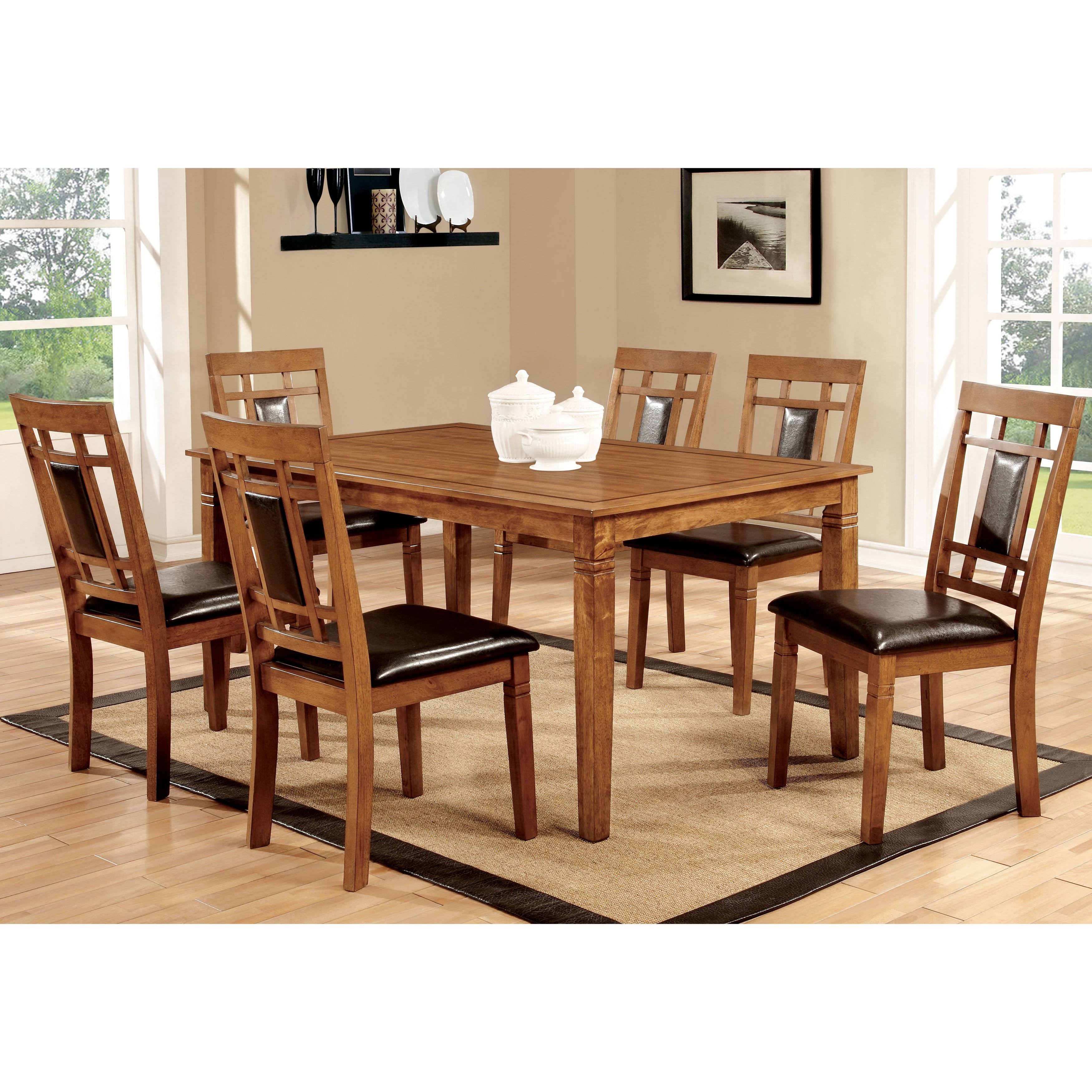 7-Piece Light Oak Dining Set I377