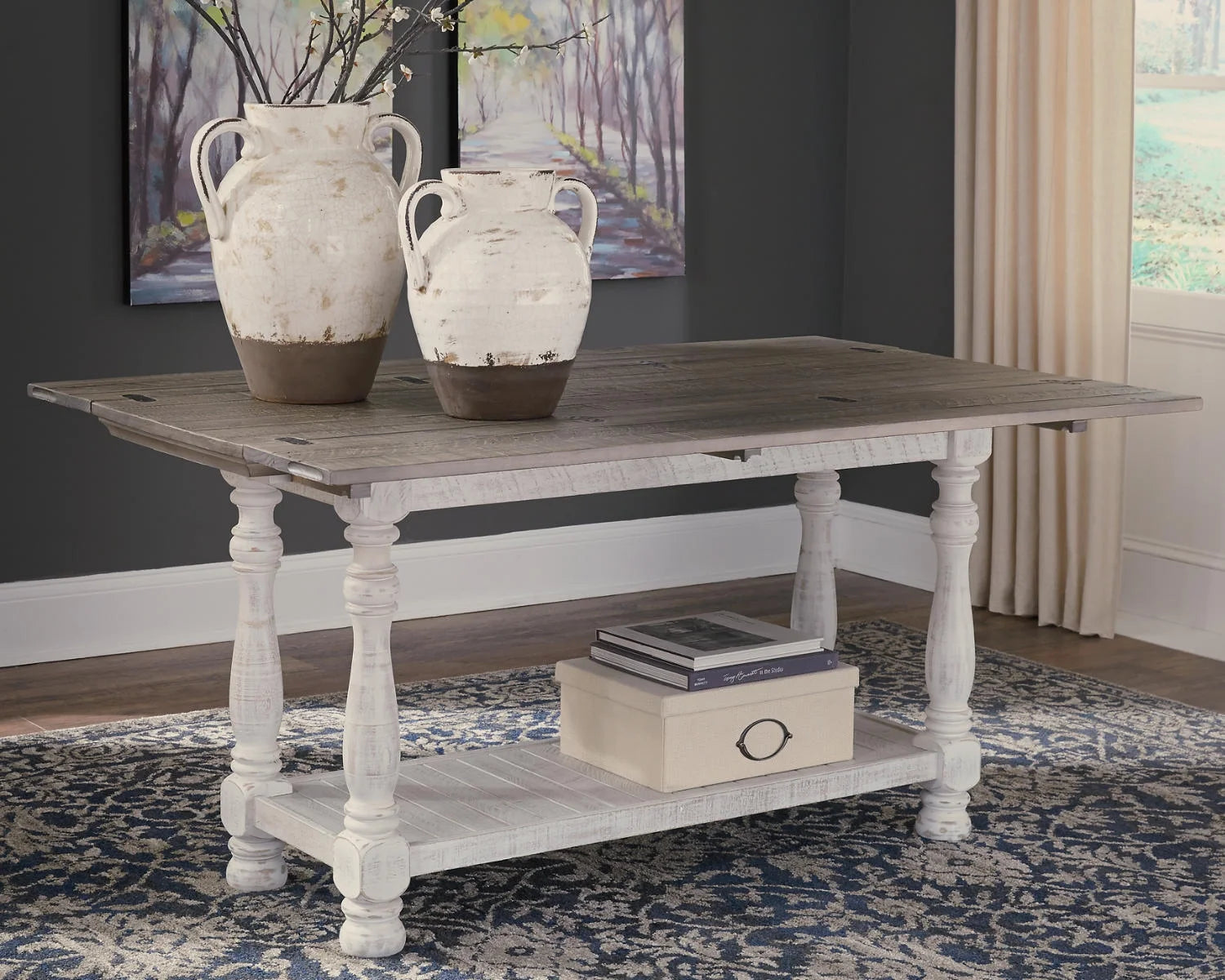 Gray/White Sofa Console Table E51594