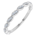 14K White Gold Diamond Eternity Wedding Band Ring Z14992